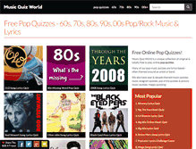 Tablet Screenshot of musicquizworld.com